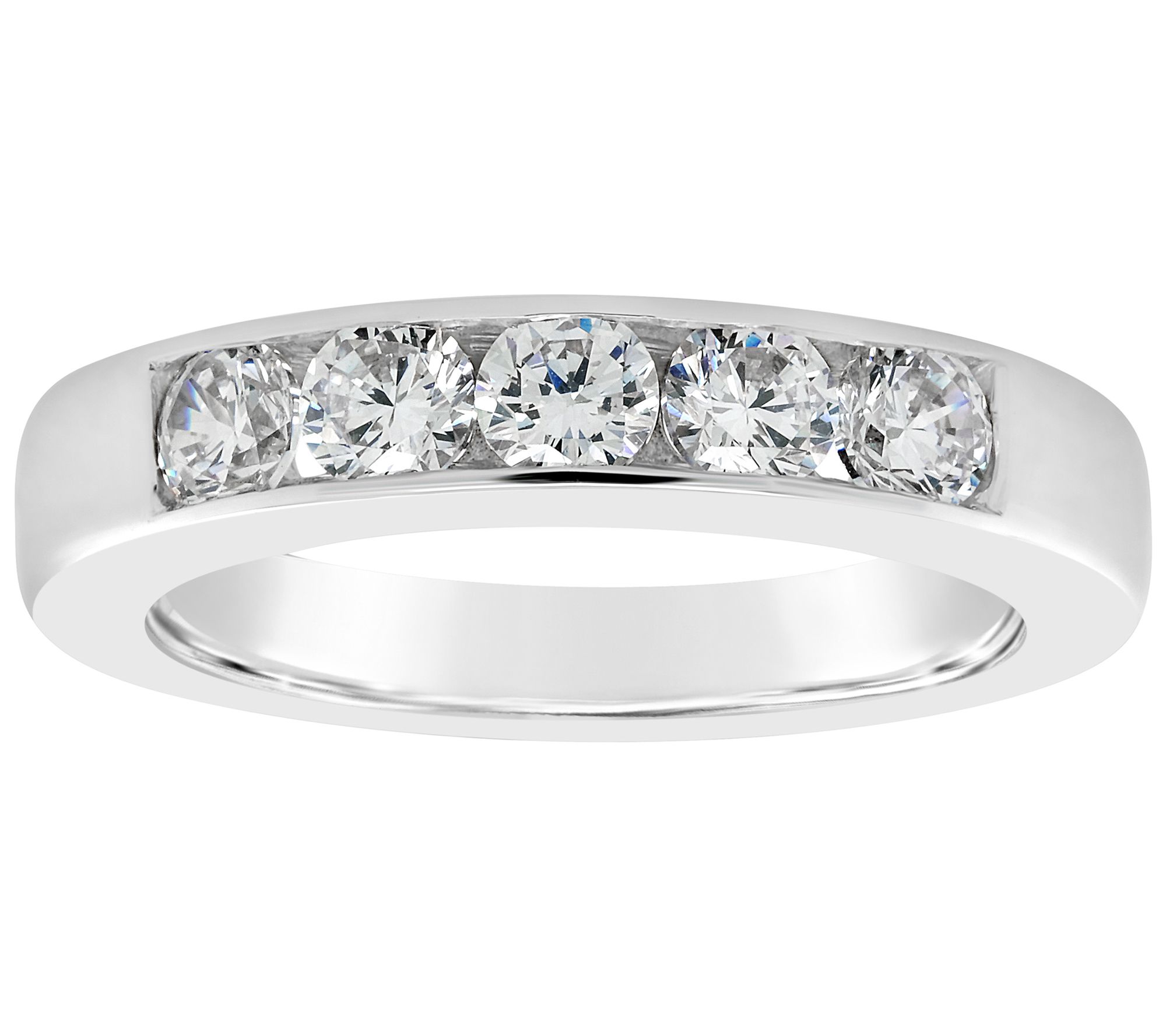 Affinity 14K Channel Set 7/10 cttw 5-Stone Diamond Ring