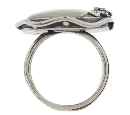 Or Paz Sterling Oval Mother-of-Pearl Ring - QVC.com