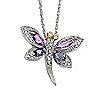 Sterling 18" Amethyst & Iolite Dragonfly Necklace, 1 of 1