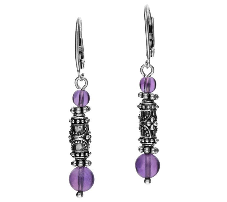 Elyse Ryan Sterling Gemstone Dangle Earrings
