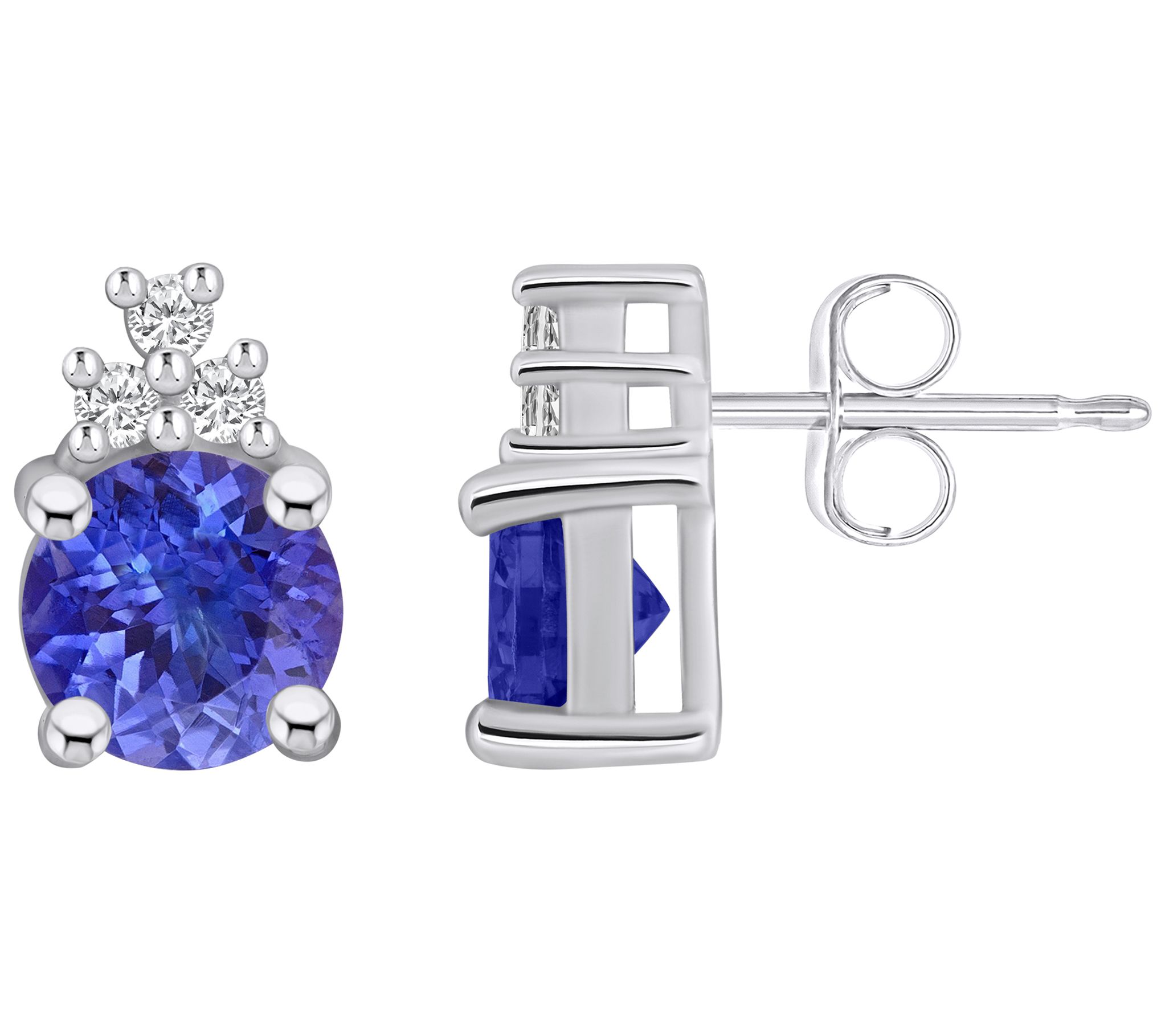 Affinity Gems Tanzanite & Diamond Accent Earrings, 14K Gold