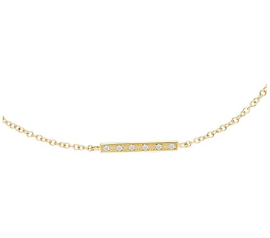 Ariva 14K Gold Diamond Accent Bar Bracelet