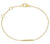 Ariva 14K Gold Diamond Accent Bar Bracelet, 1 of 2