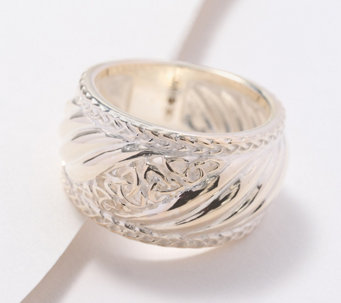 JMH Jewellery Sterling Silver Trinity Ribbon Band Ring