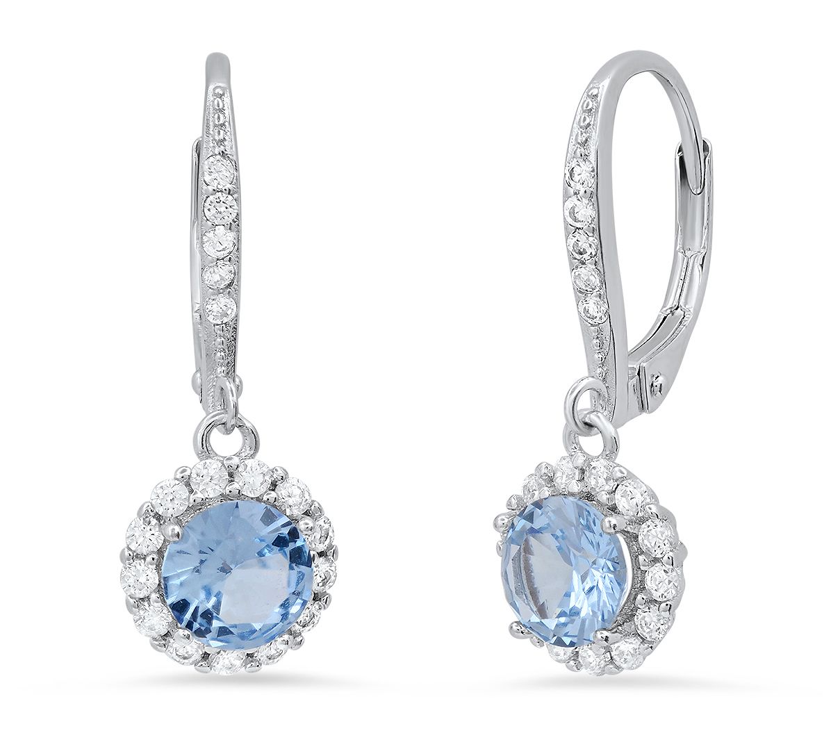 Qvc aquamarine clearance earrings