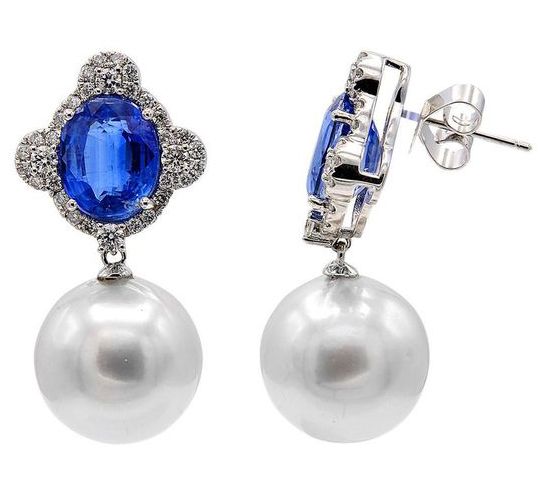 House of Frosted 18K Gemstone & Cultured PearlEarrings