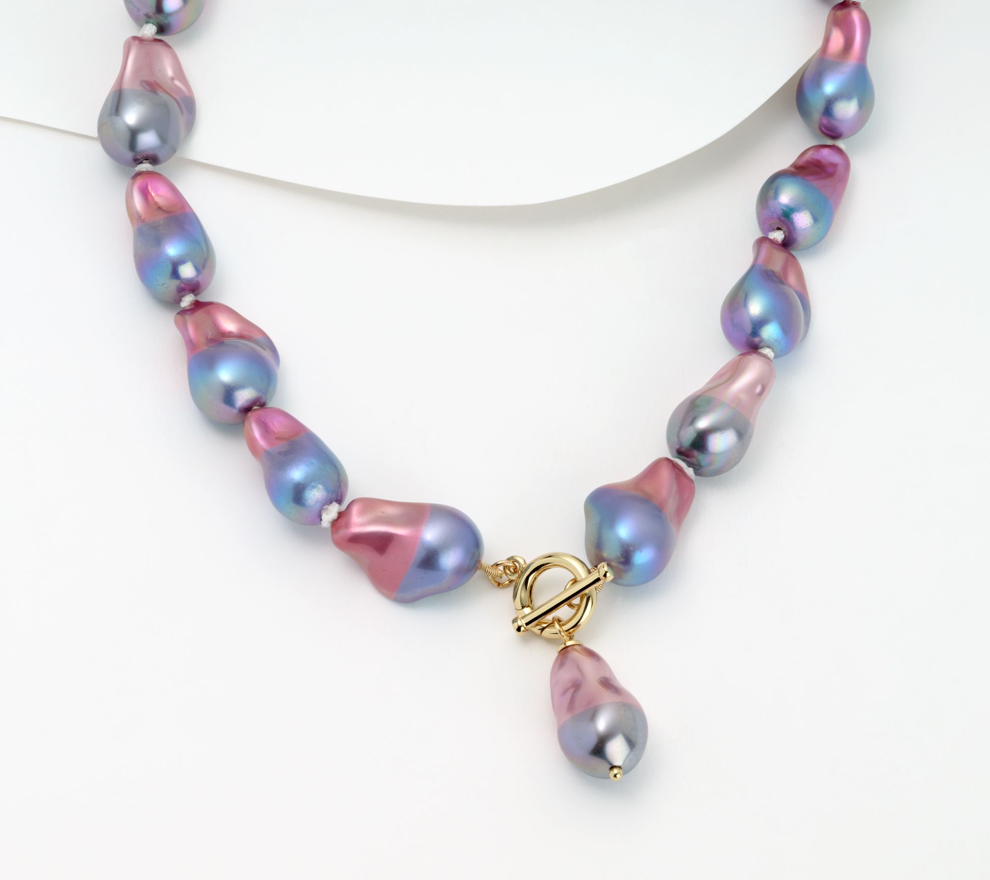 "As Is" Joan Rivers Baroque Pearl 17.5" Necklace with Removeable Drop