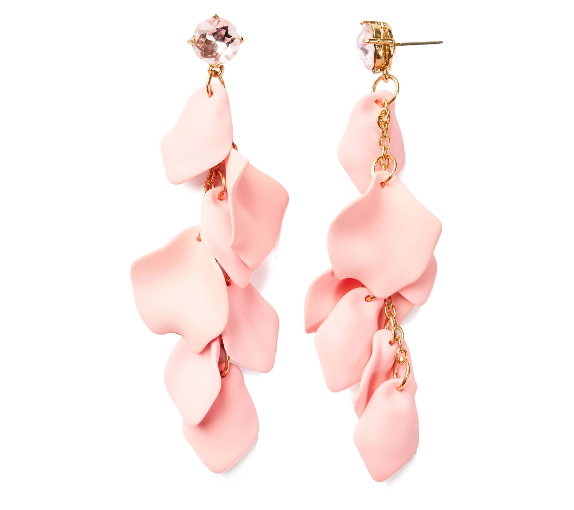 Violet & Brooks Crystal & Enamel Petal CascadeEarrings
