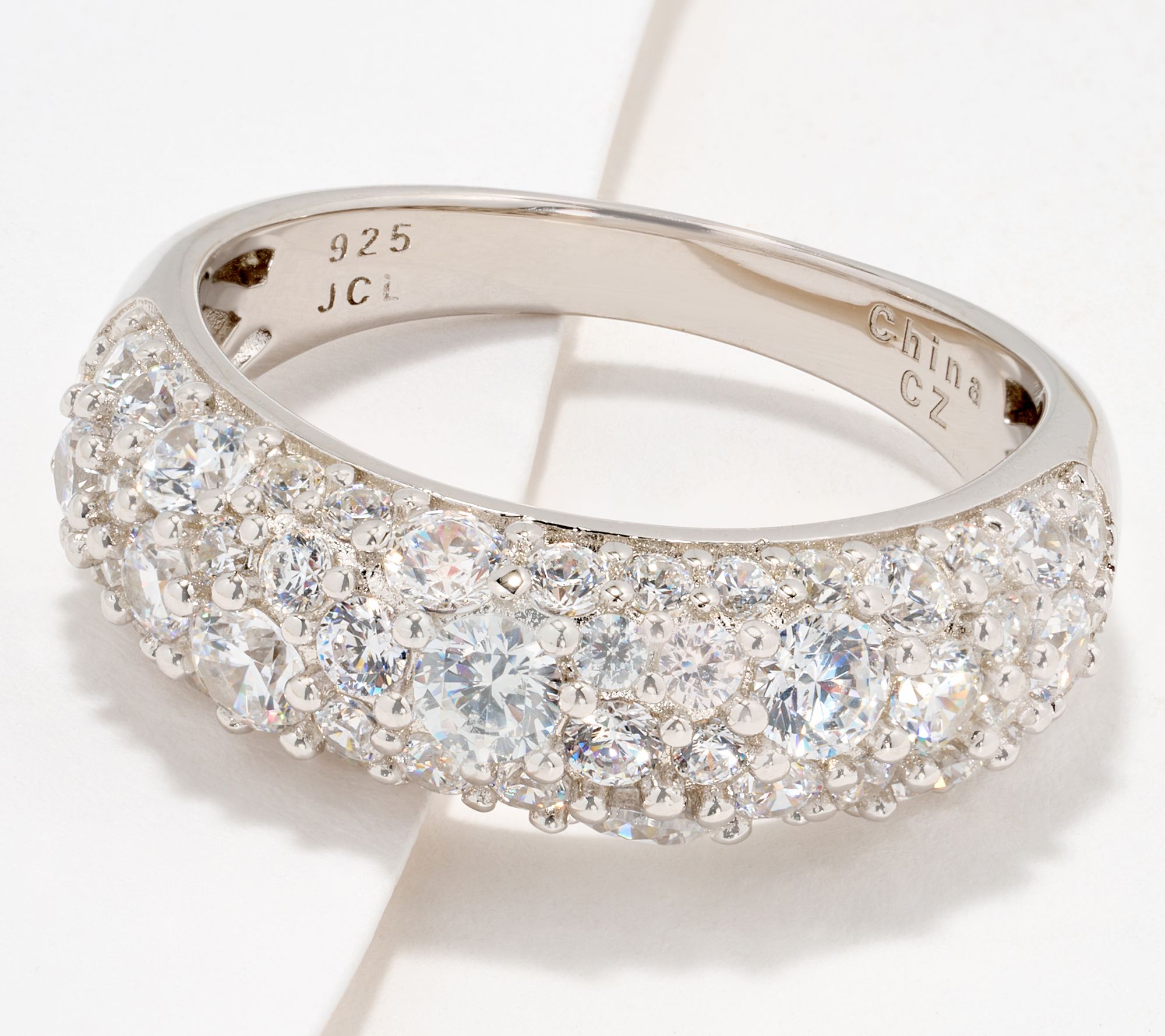 Diamonique x Jennifer Miller Clear Cobblestone Ring, Sterl