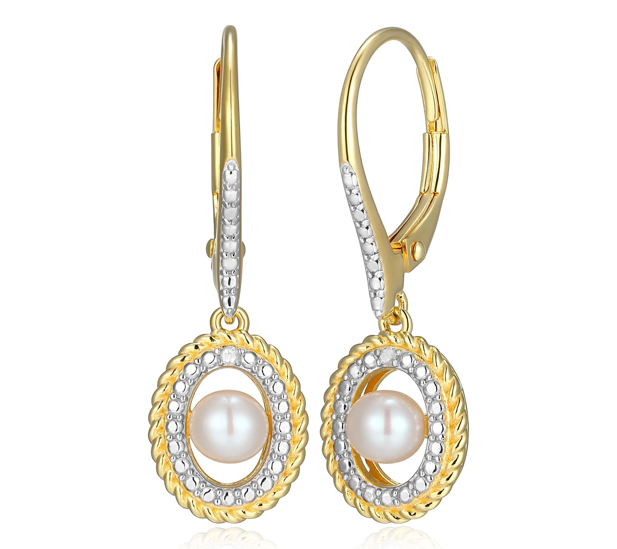 Affinity Gems Birthstone & Diamond Dangle Earrings, 18K Plated