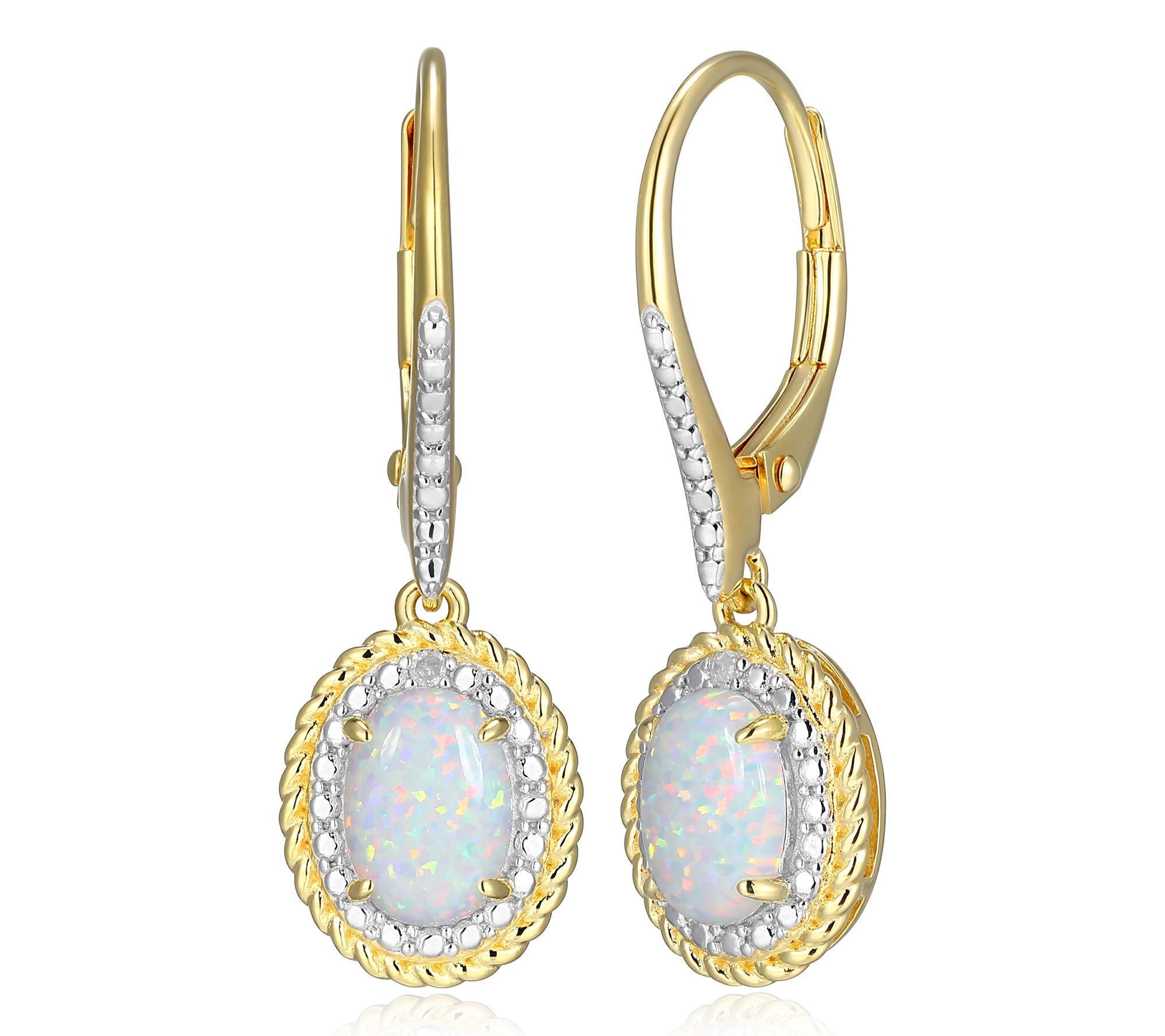 Affinity Gems Birthstone & Diamond Dangle Earrings, 18K Plated