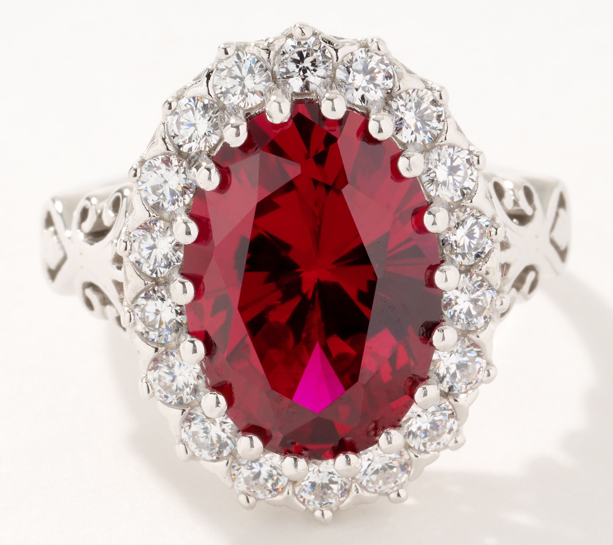 "As Is" Diamonique x Prince Dimitri Queen Maria Jose Ring,Sterl