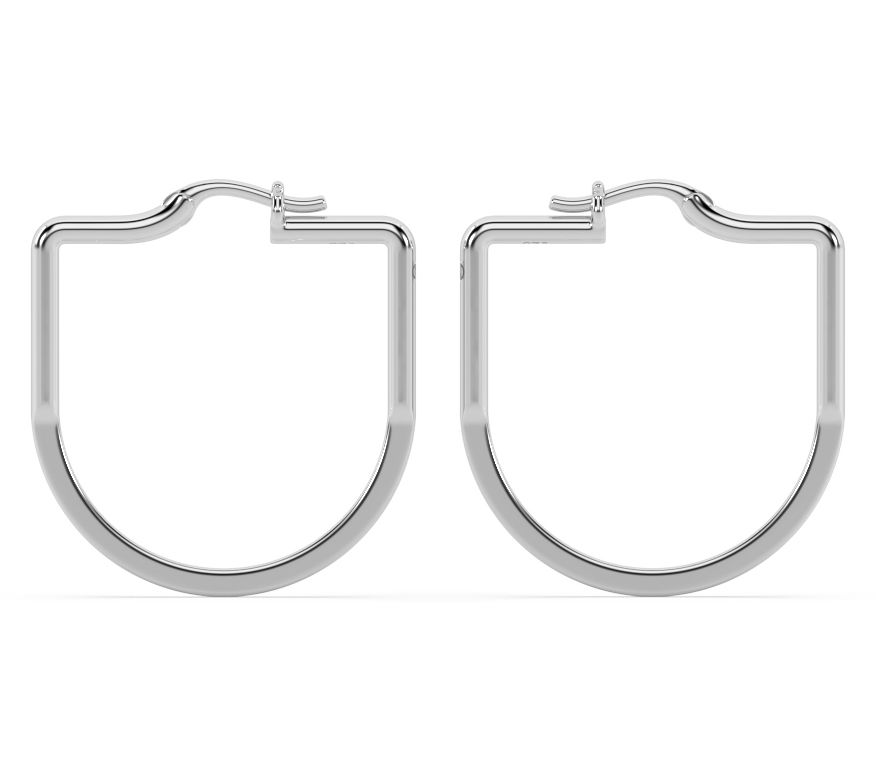 ONI Fine Jewelry Sterling Silver Basic Large U-Hoop Earrings