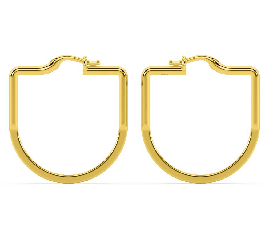 ONI Fine Jewelry Sterling Silver Basic Large U-Hoop Earrings