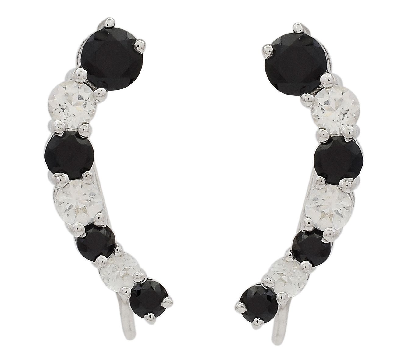 Affinity Gems Spinel & Topaz Climber Earrings,Sterling