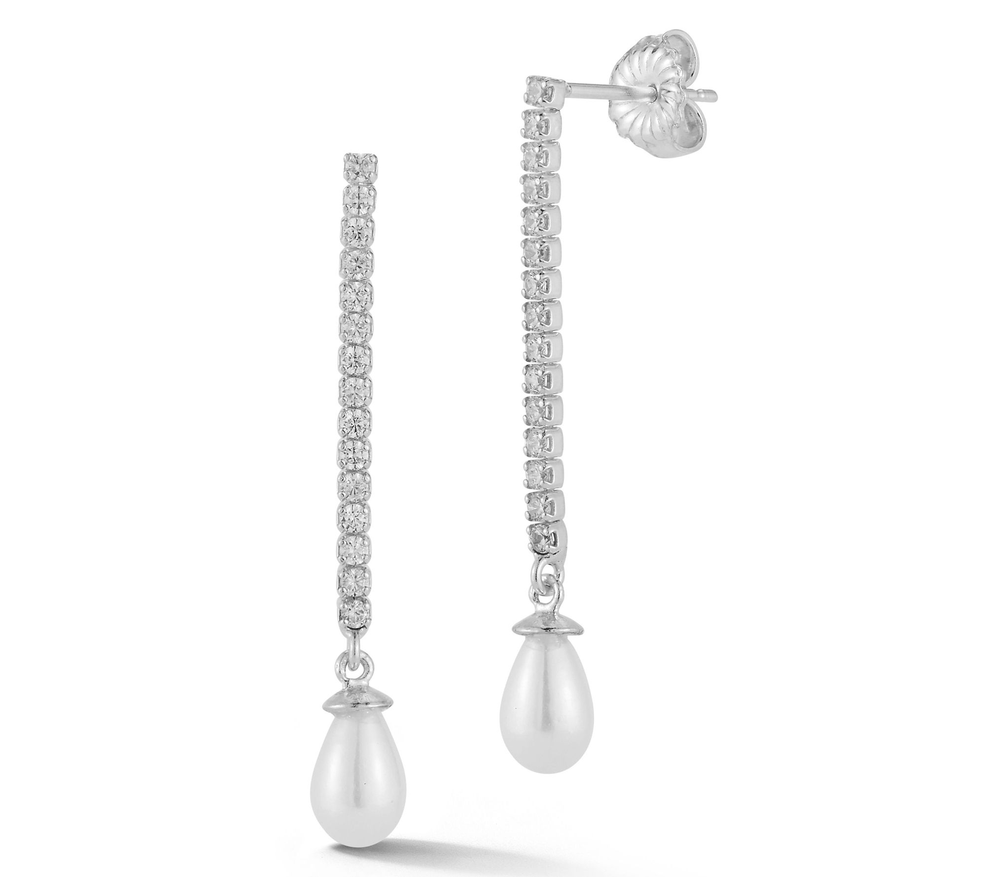 Sterlina Silver Cultured Pearl Drop Earrings, Sterling
