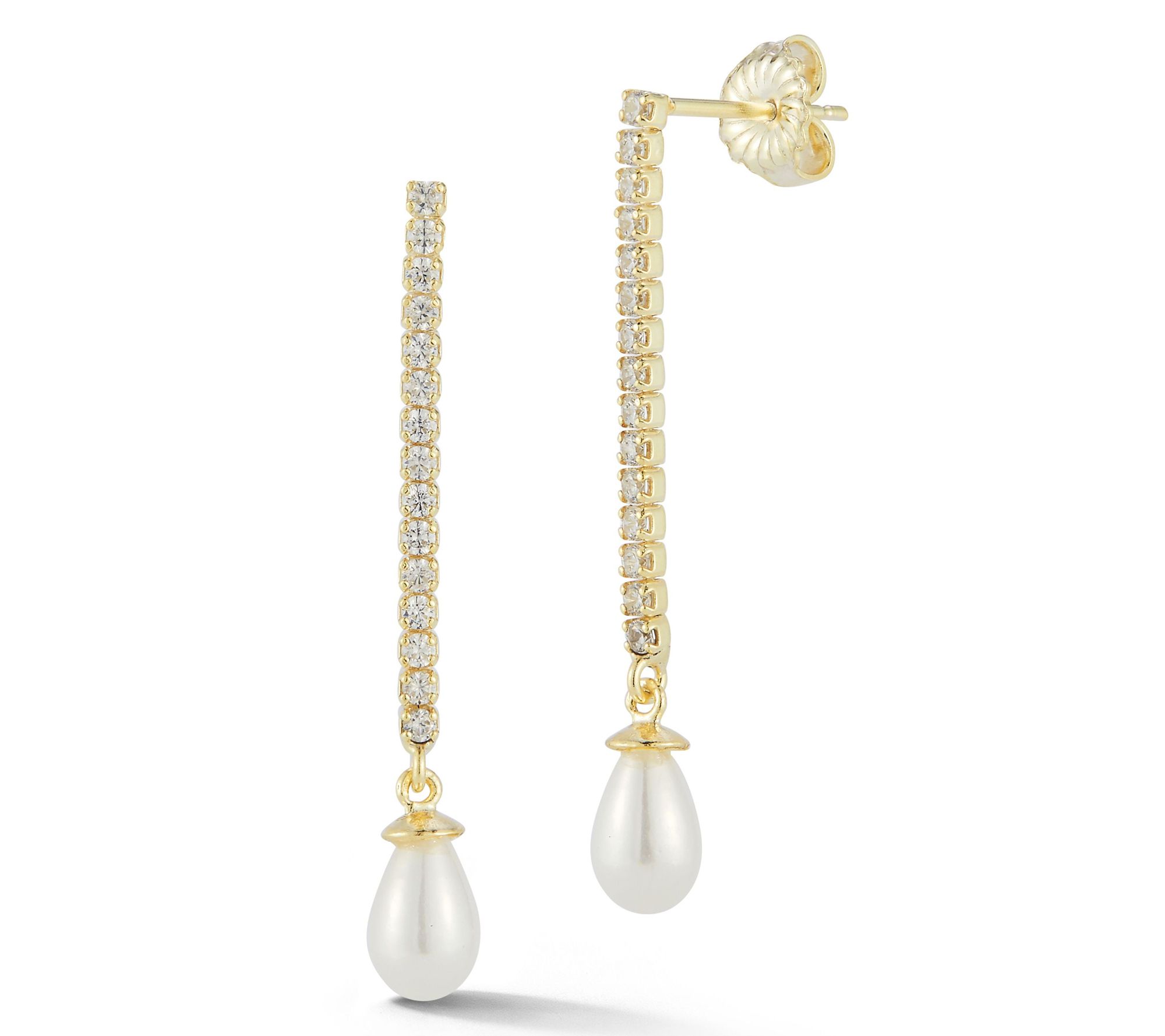 Sterlina Silver Cultured Pearl Drop Earrings, Sterling