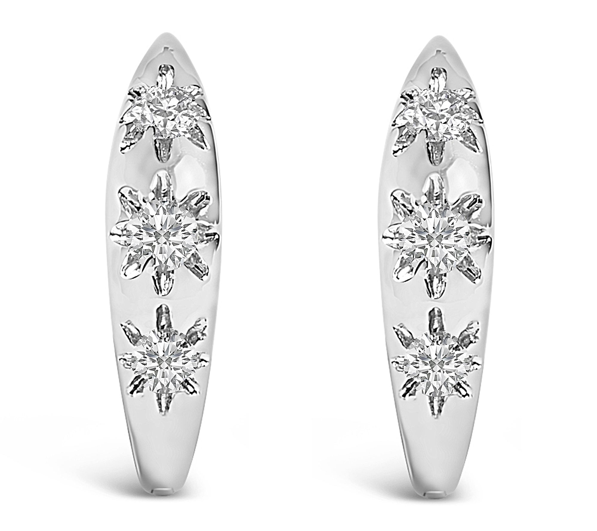 Haus of Brilliance Lab Grown Diamond Hoop Earrings, 10K Gold