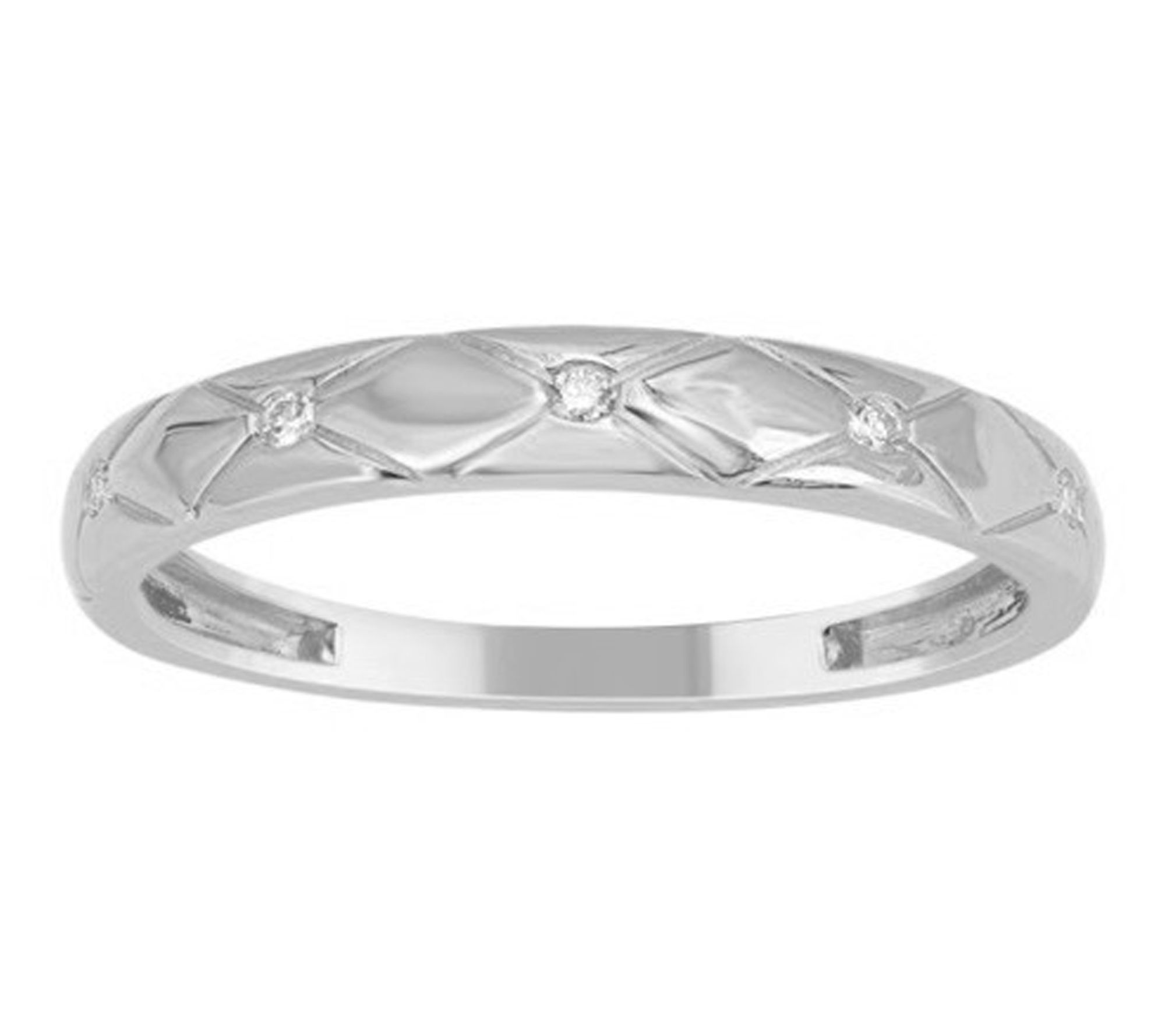 Accents by Affinity Flush Diamond Ring, Sterling Silver