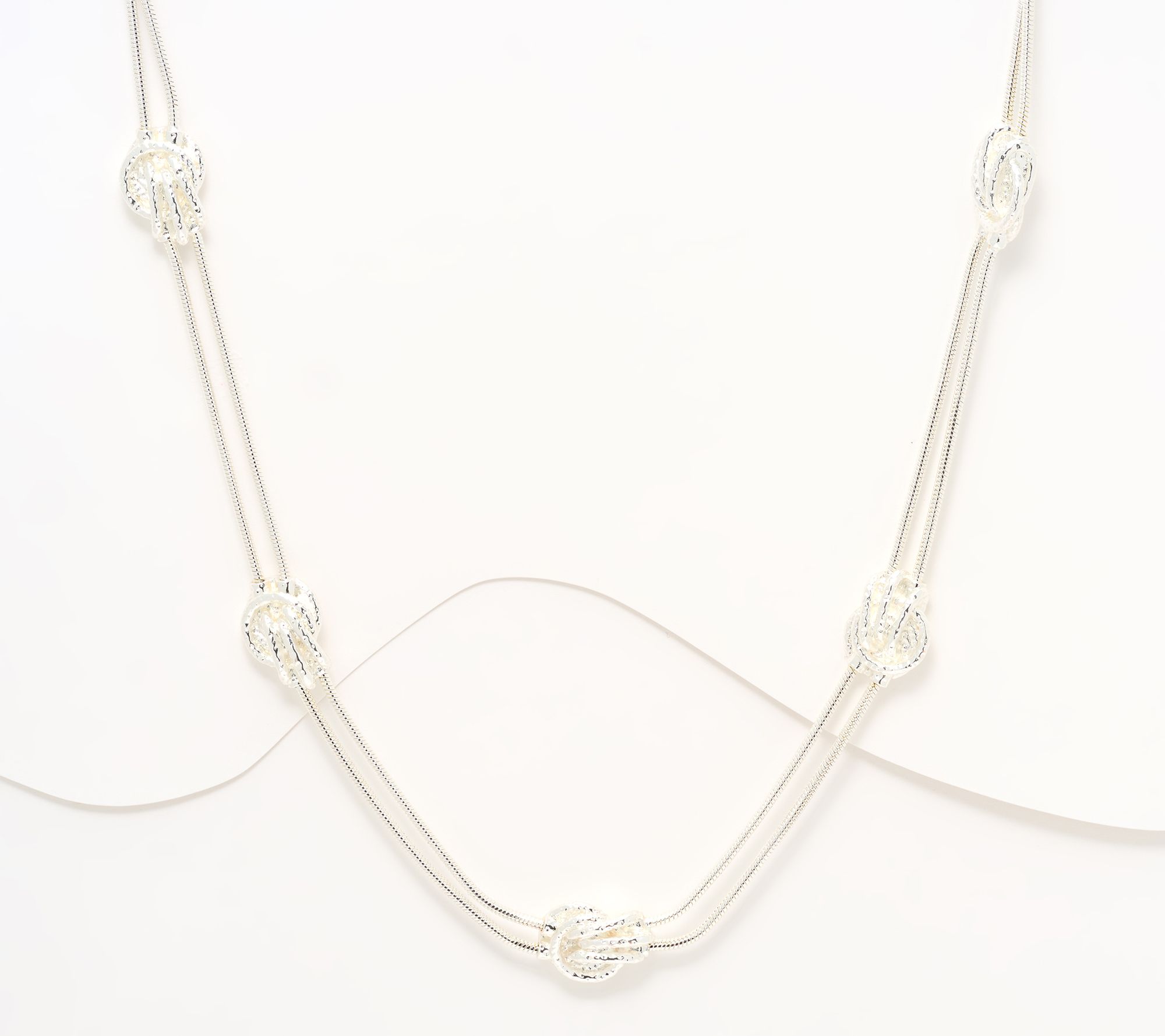 "As Is" Denim and Co. Knot Station Necklace