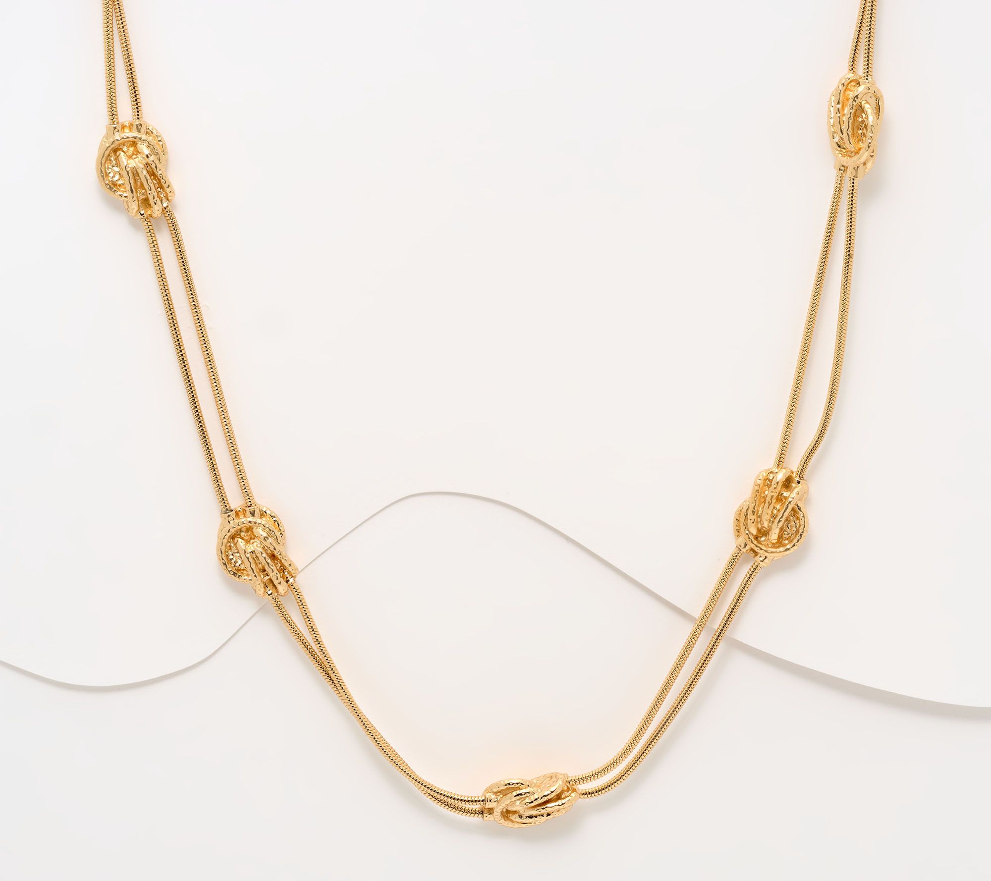 "As Is" Denim and Co. Knot Station Necklace