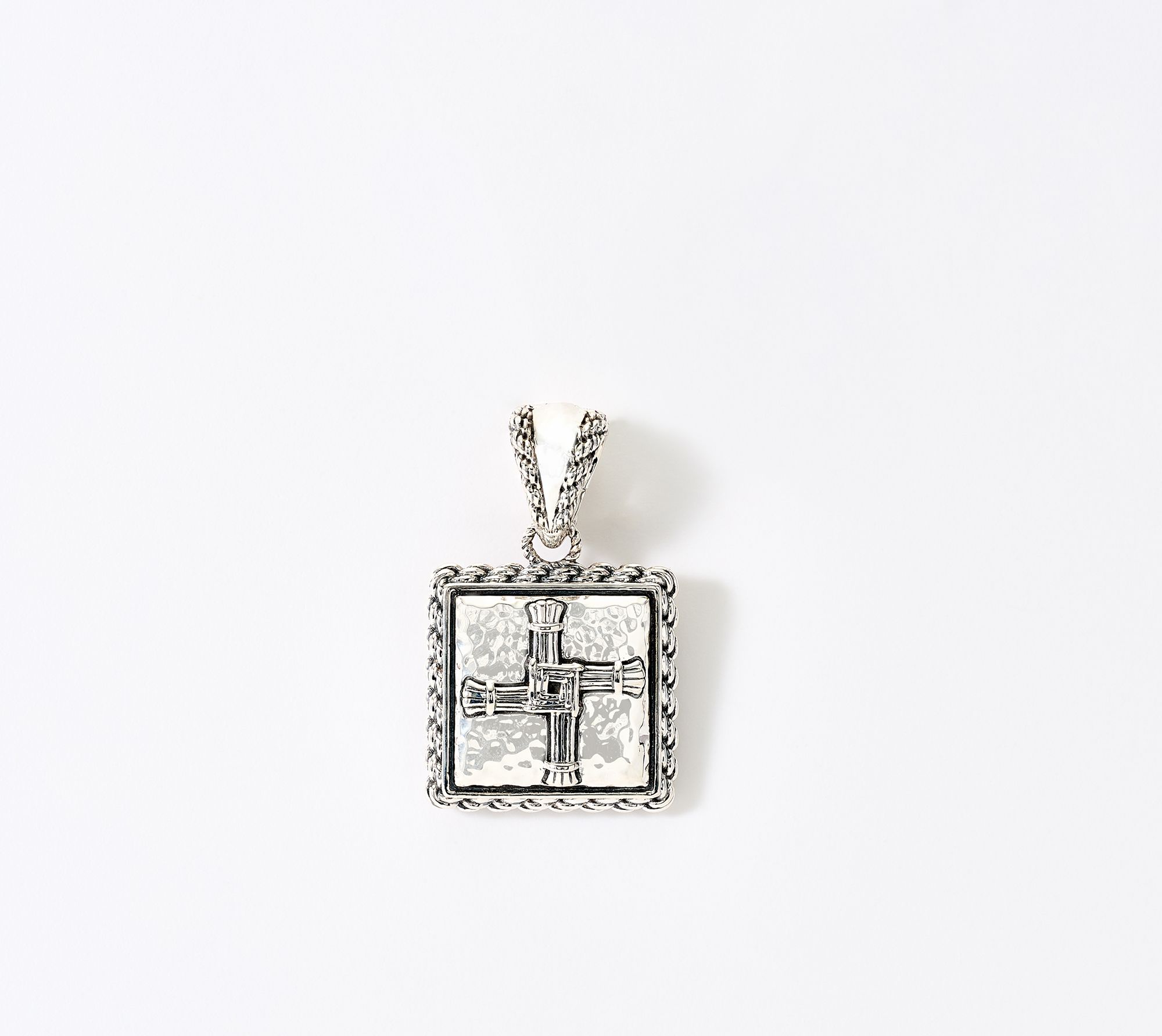 JAI Ireland Sterling Silver St. Brigid's Cross Hammered Enhancer
