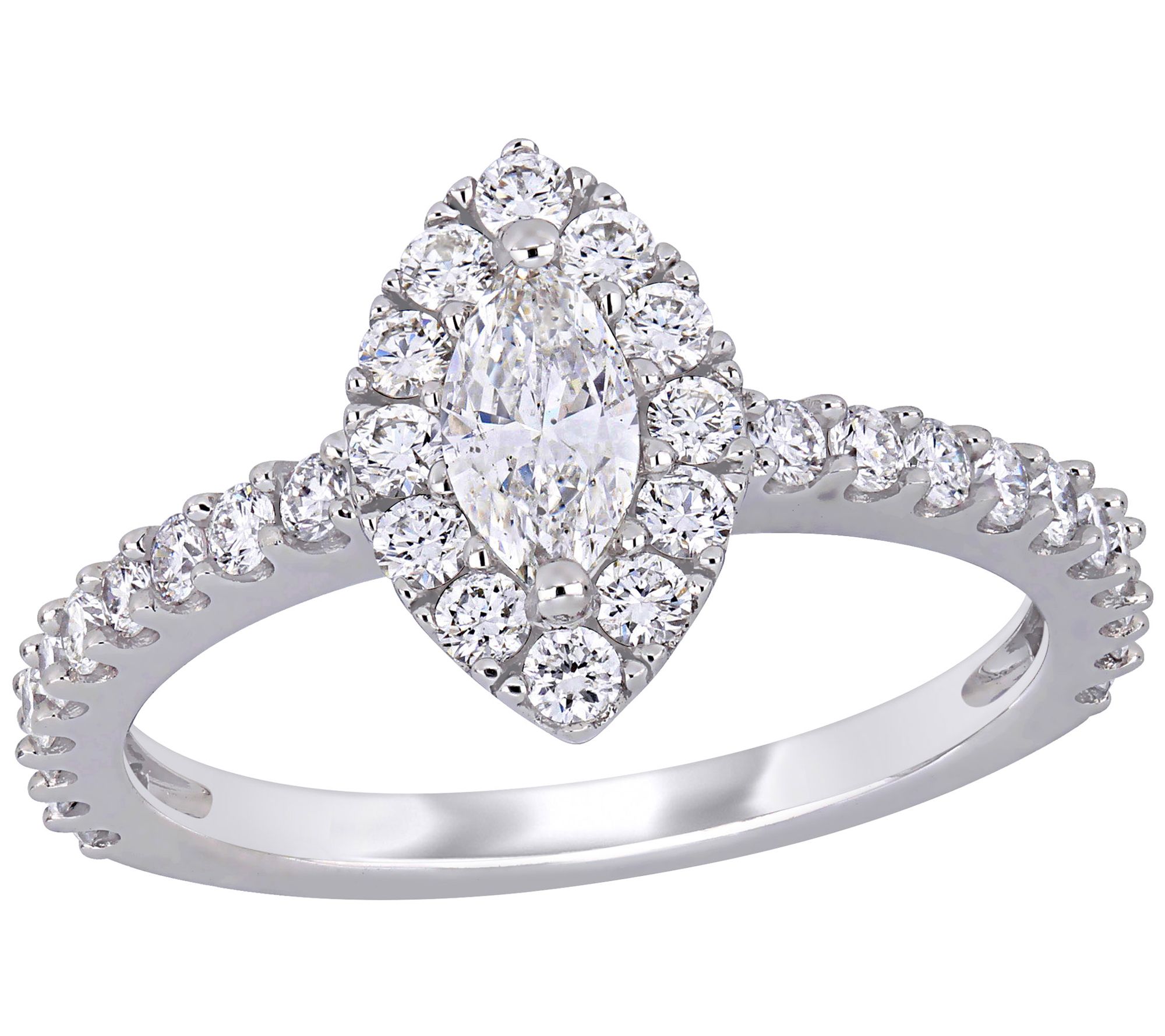 Affinity 9/10 cttw Diamond Halo Engagement Ring, 14K