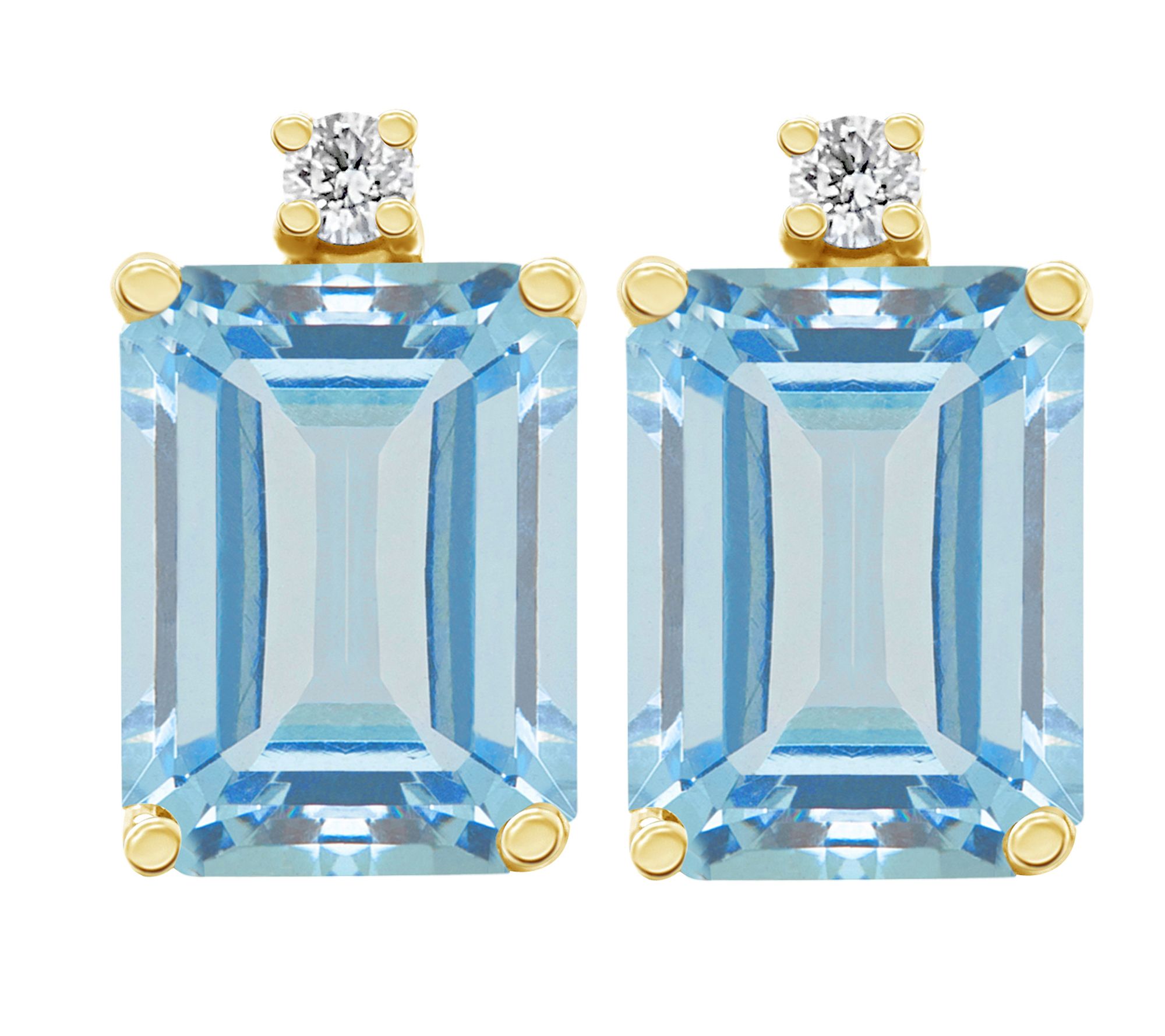 Qvc aquamarine clearance earrings