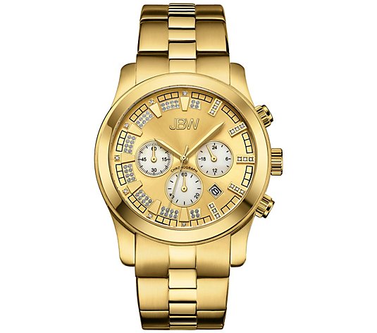 JBW Men's Delano 1/5 cttw Diamond 18K Gold-P lated Watch