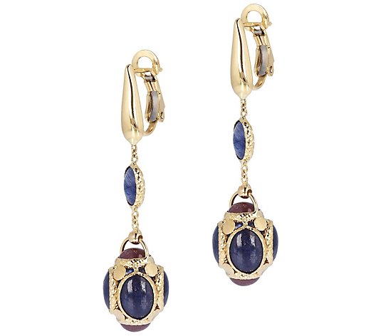 Arte d'Oro Multi-Gemstone Dangle Earrings, 1 8KGold