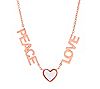 Steel by Design Peace Love Necklace