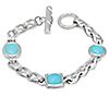 Ariva Sterling Silver Reversible Turquoise Bracelet