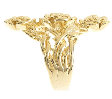 Priscilla Presley Three Rose Ring - QVC.com