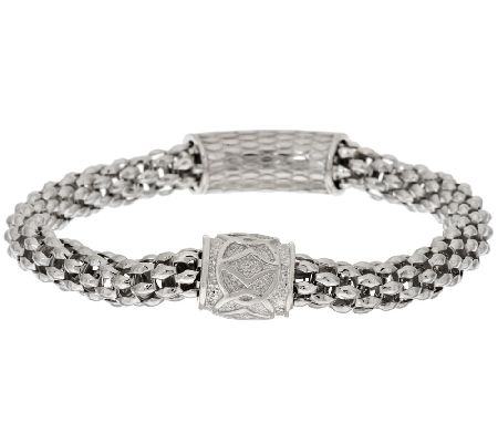 Popcorn Chain Diamond Bracelet, Sterling, 3/10 cttw, Affinity - QVC.com