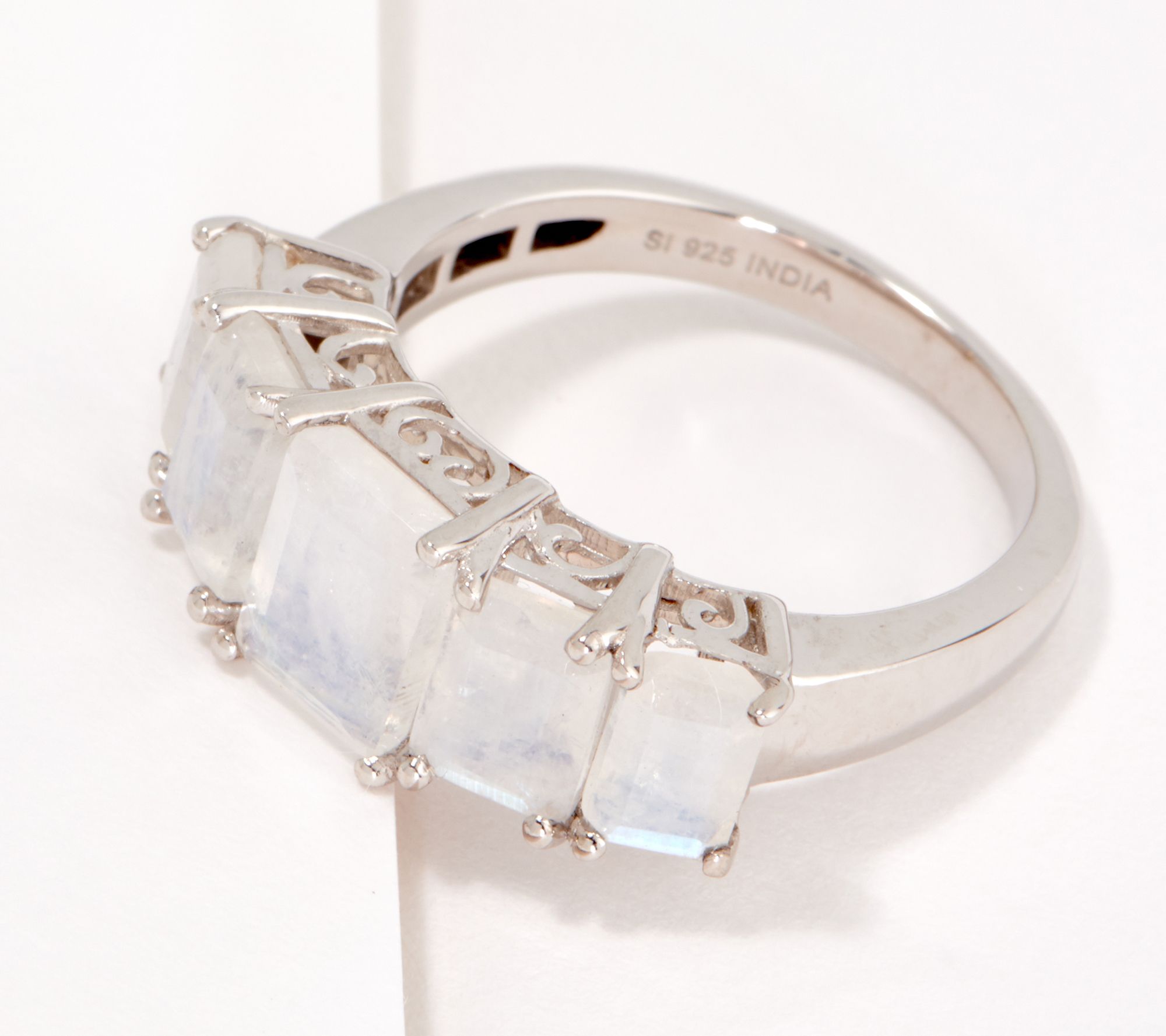 Affinity Gems Octagon Cut 5-Stone Ring, Sterling Silver