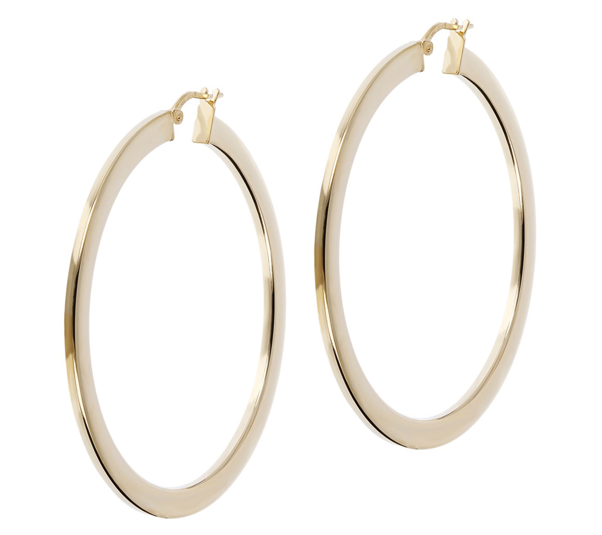 Veronese 18K Clad 2" Round Hoop Earrings