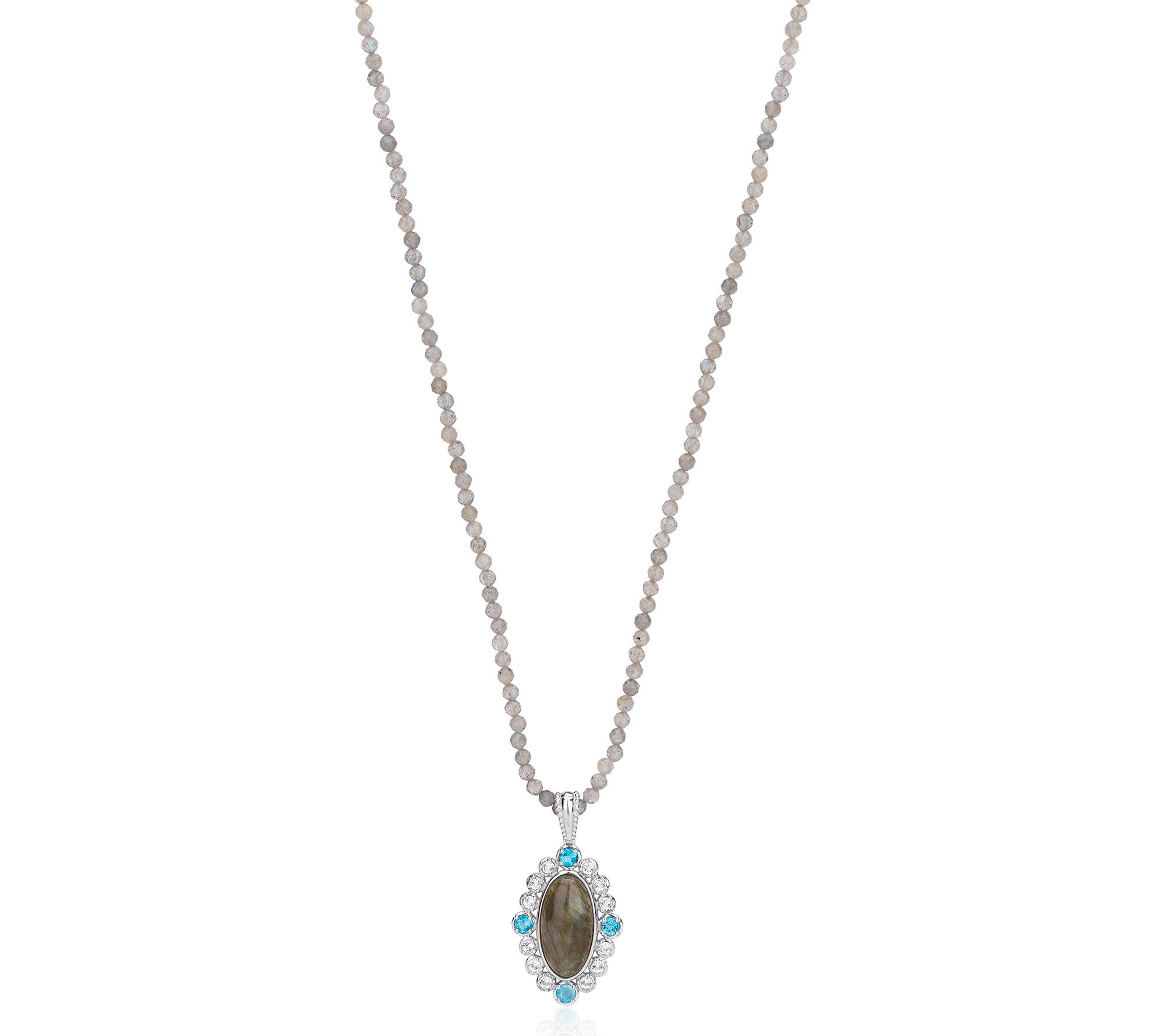Generation Gems Sterling Cabochon Enhancer w/ Bead Chain
