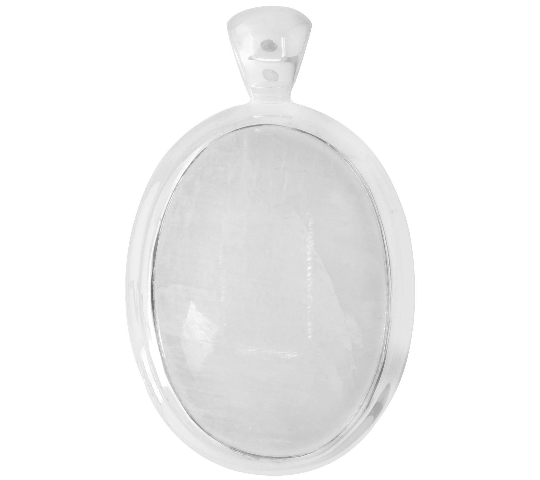 Sterling Silver Oval Rainbow Moonstone Pendant