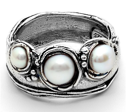 Or Paz Sterling Silver Cultured Pearl Ring