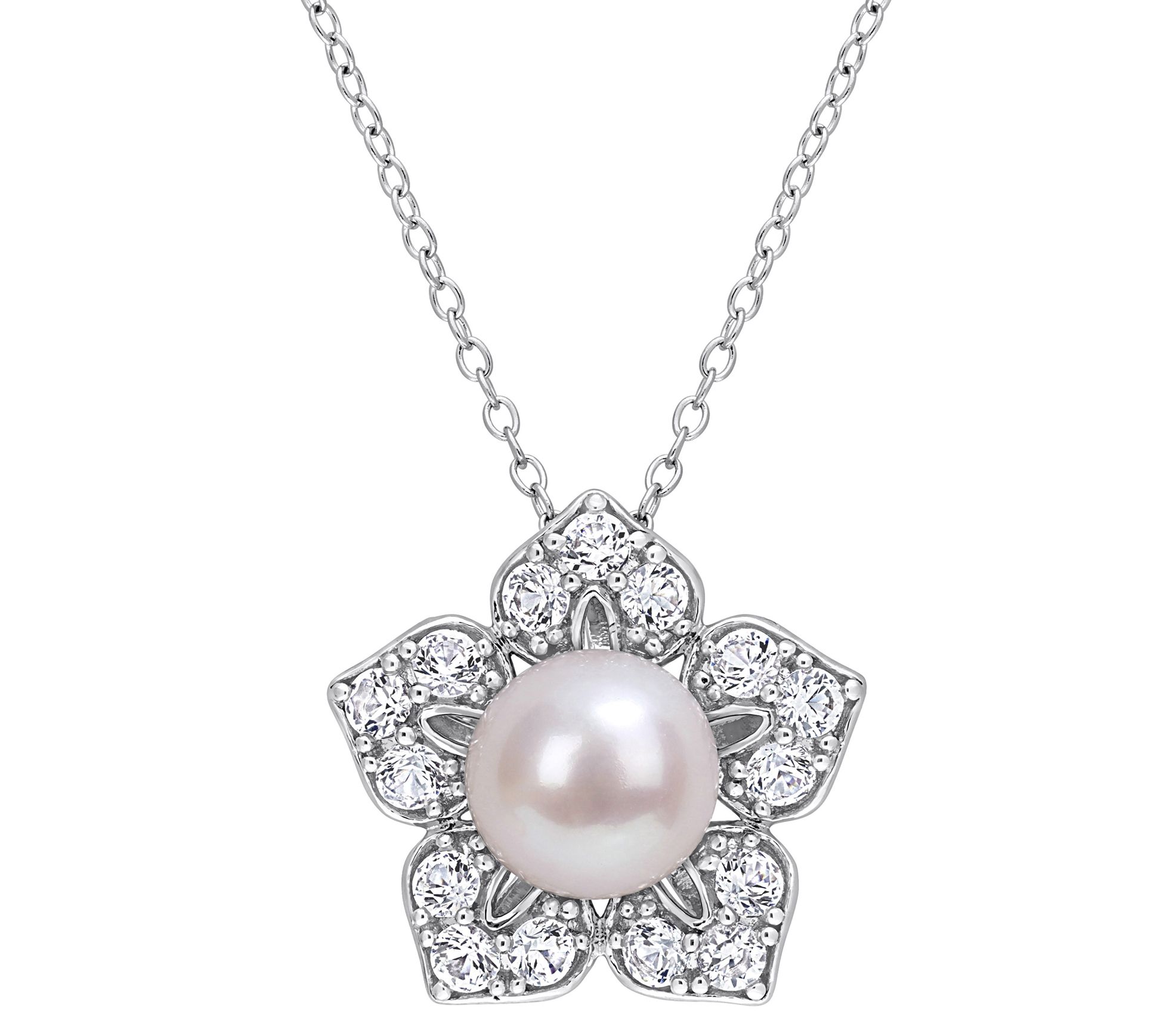 Affinity Cultured Pearl Pendant w/ Chain, Sterling