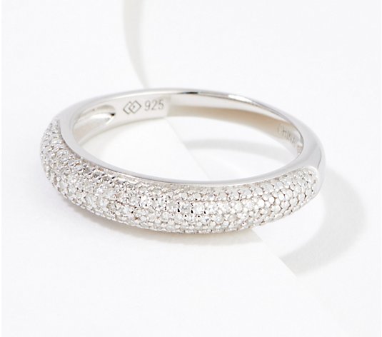 Accents by Affinity Dome Pave Ring Sterling Silver