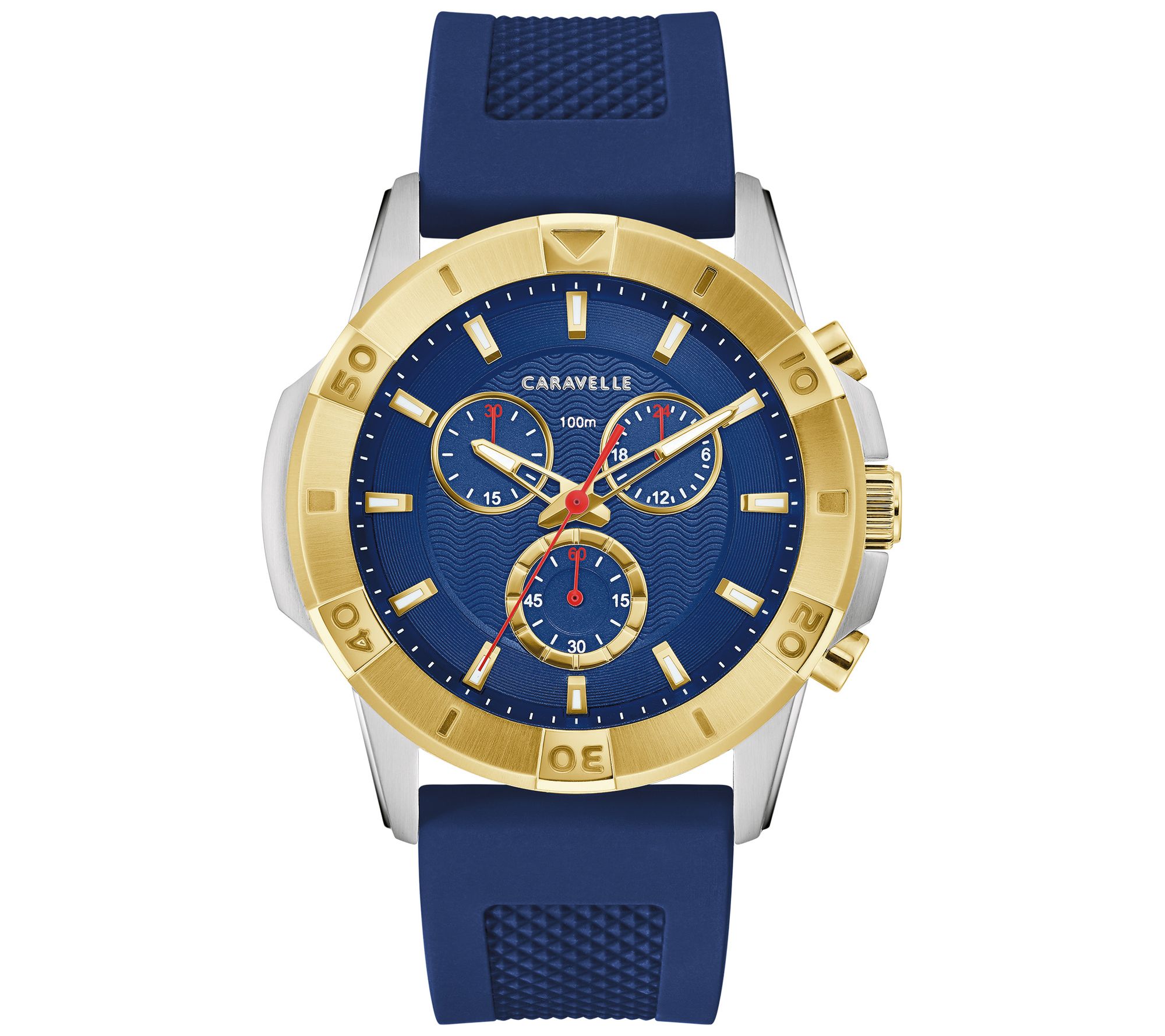 Caravelle by Bulova Men's Blue Strap Chronograph Watch