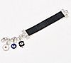 JUDITH Collection LUCKY Leather Bracelet with Charms, Sterl