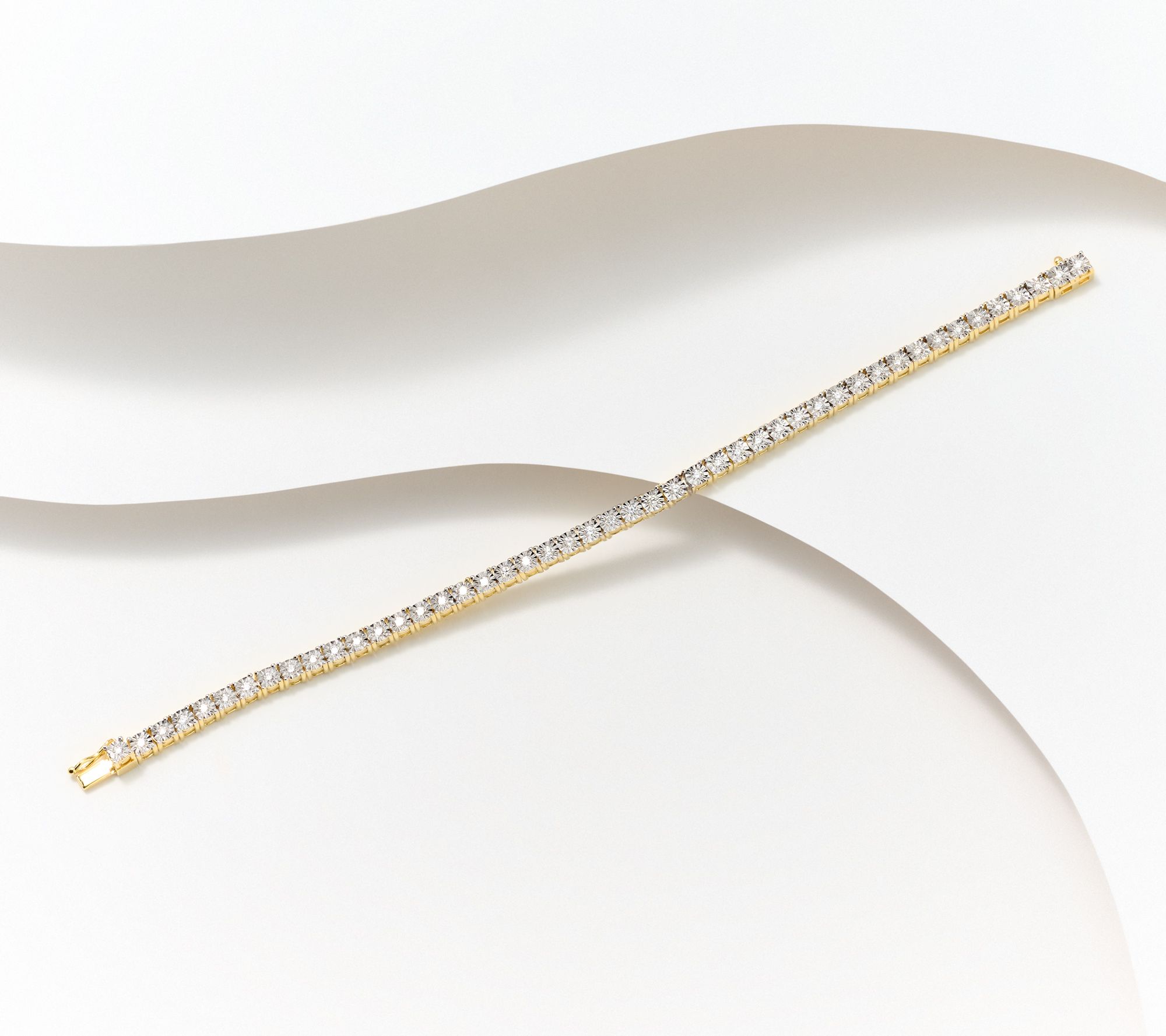 Fire Light Lab Grown Diamond 1cttw Tennis Bracelet, Sterling Silver