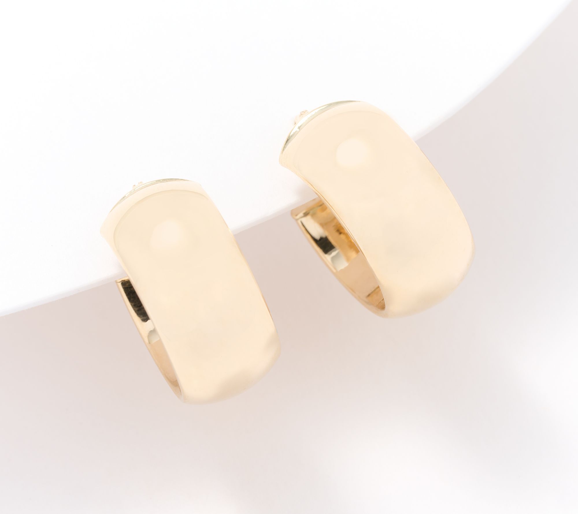 EternaGold Petite Domed Huggie Hoop Earrings, 14K Gold
