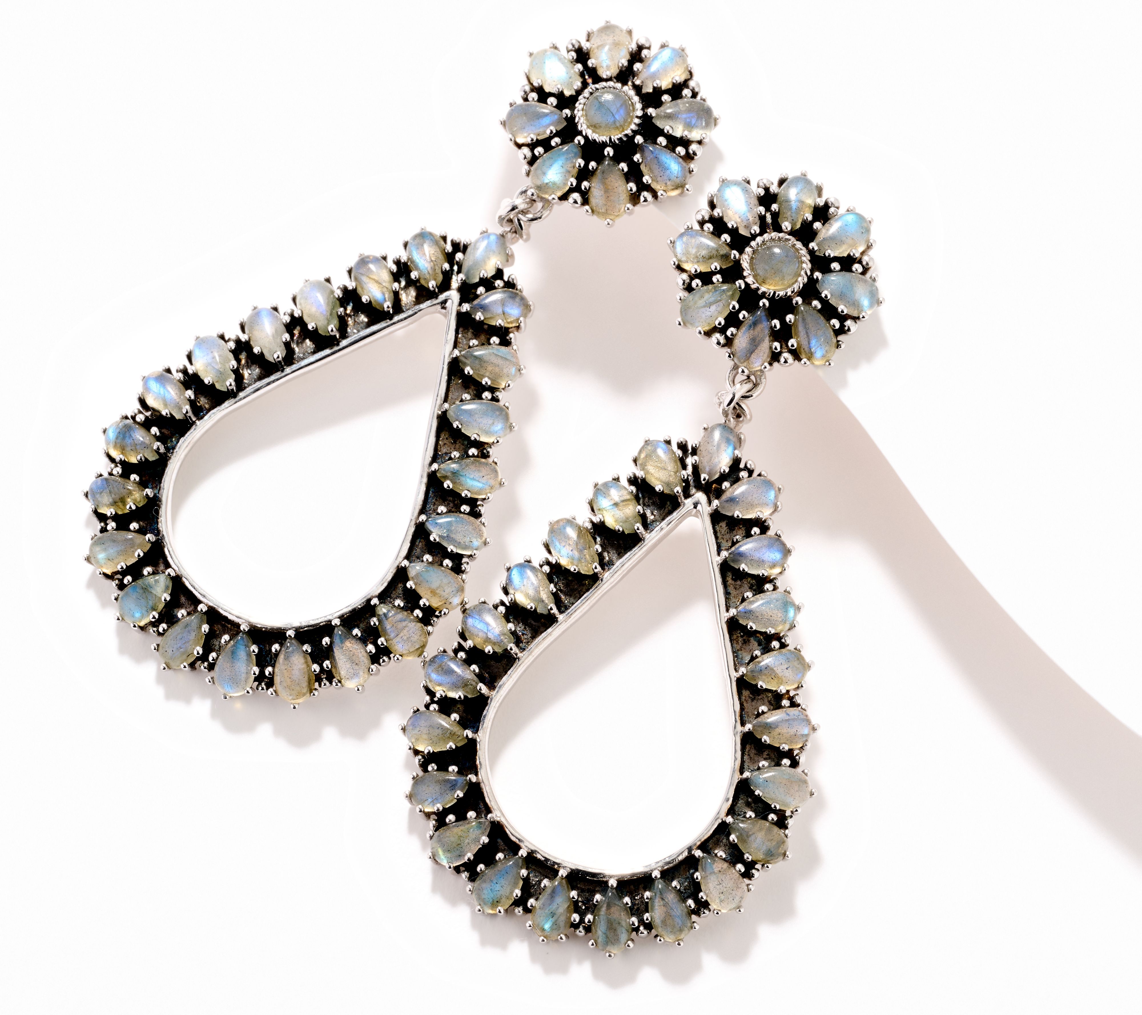 Affinity Gems Oval Drop Gemstone Earrings, Sterling Silver