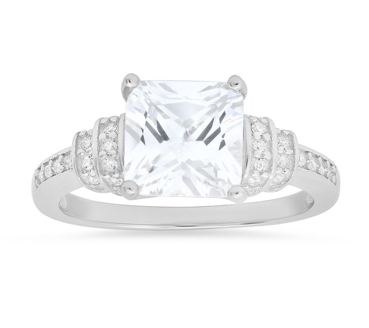 Sterling Silver 3.20 cttw Cubic Zirconia Ring