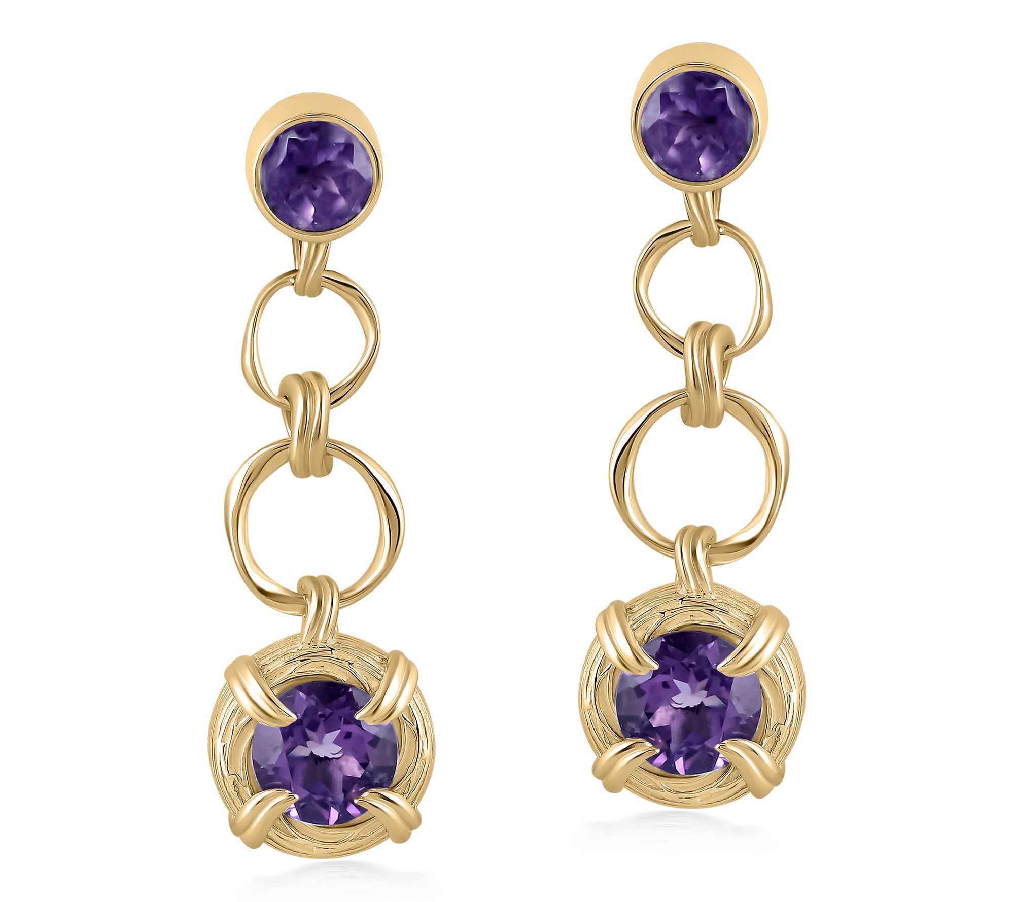Christian James by Scott Grimes 14K Clad Gemstone Earrings