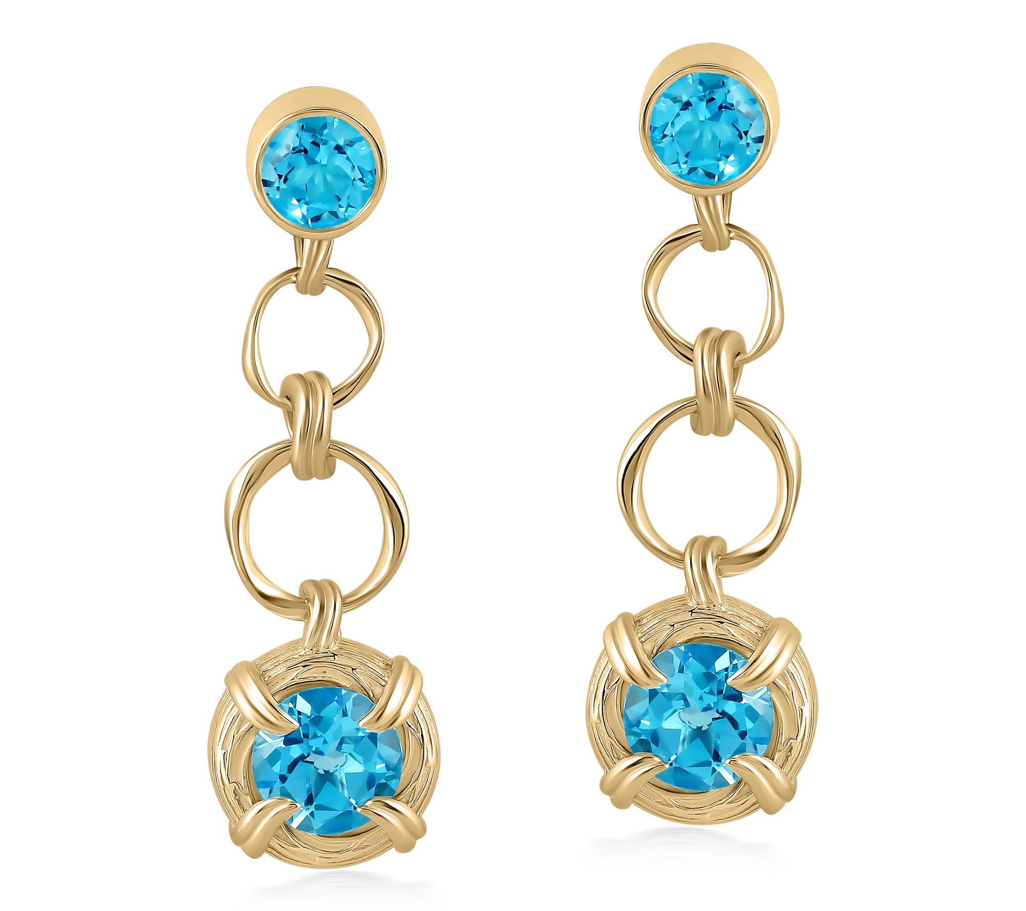 Christian James by Scott Grimes 14K Clad Gemstone Earrings