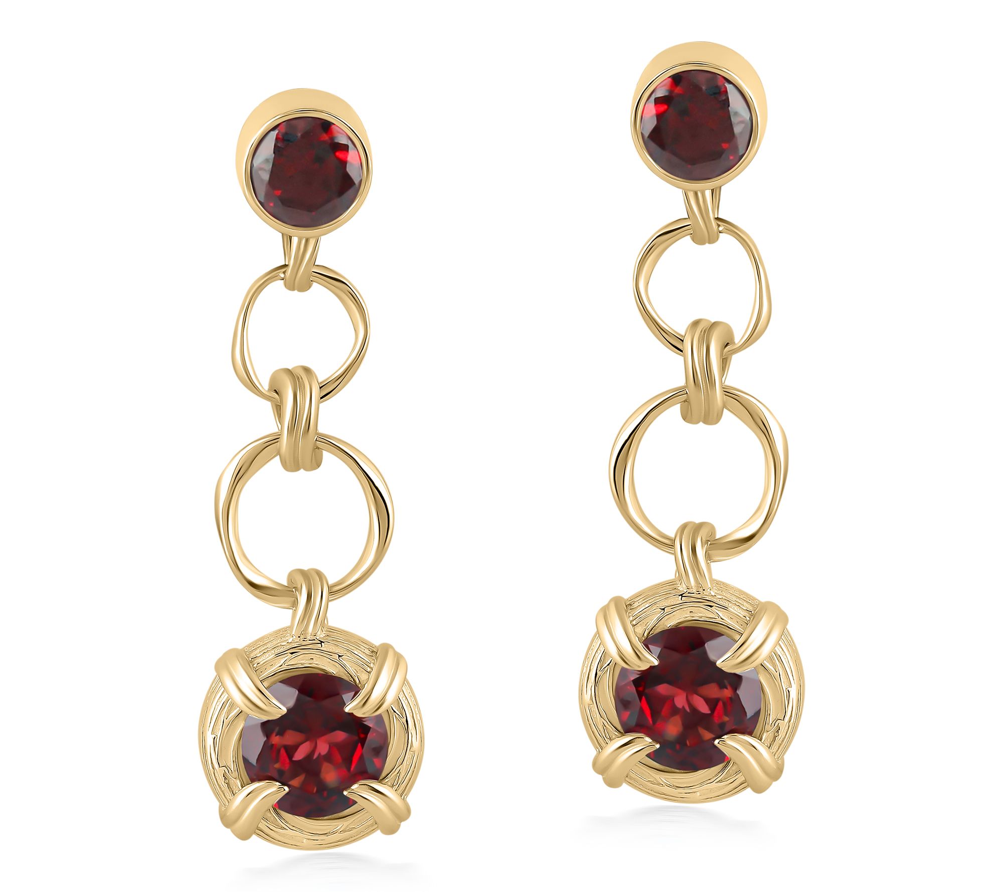 Christian James by Scott Grimes 14K Clad Gemstone Earrings